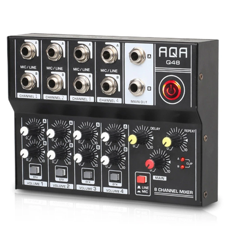 Audio Music Dj - Audio Mixer Professional 8 Channel Console
