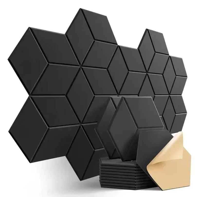 Studio Monitor Speaker - 12 Pcs Self-Adhesive Hexagon Sound Insulation