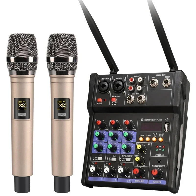 Audio Music Dj - 4 Channel USB Audio Mixer with