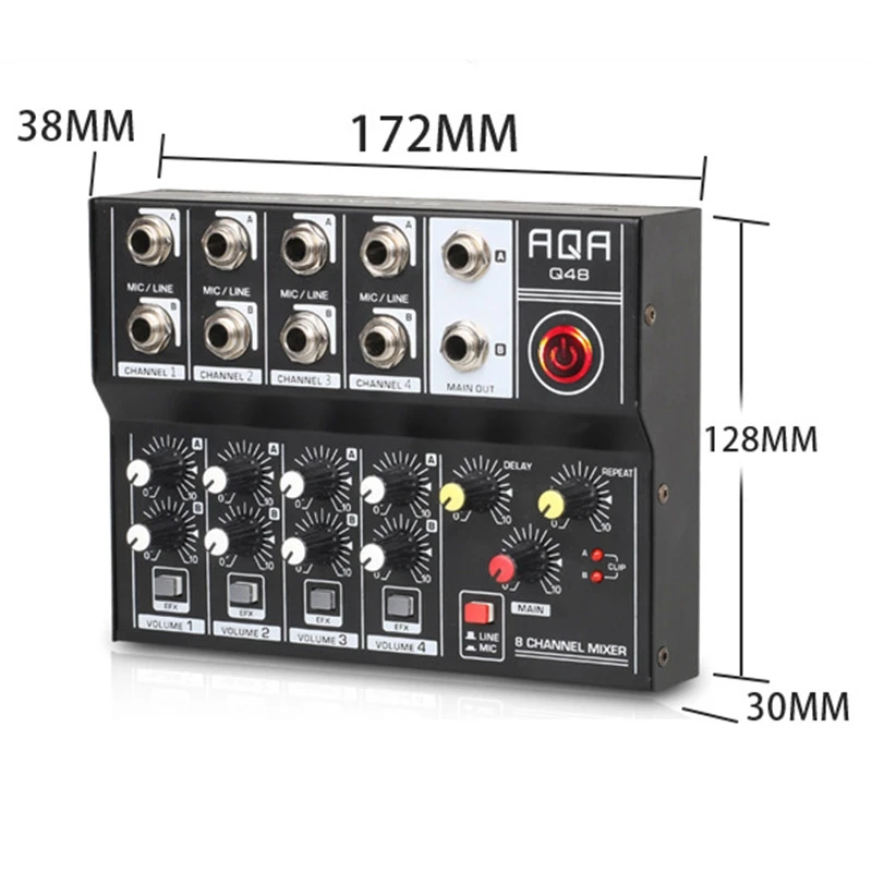 Audio Mixer Professional 8 Cha - Audio Music Dj ulasan dan harga