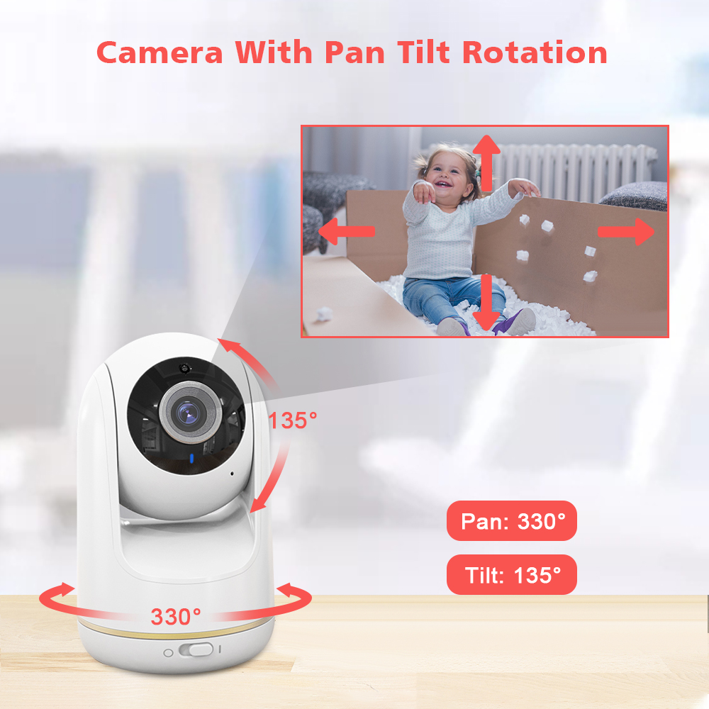 VB803 Baby Monitor 5 Inch 720P - Audio Music For Video ulasan dan harga