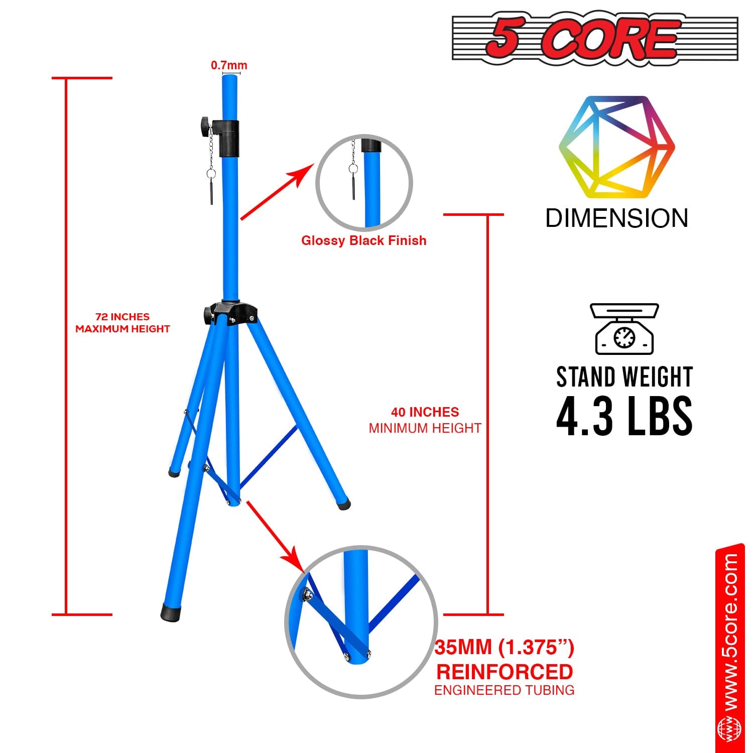 5 Core Speaker Stand Height Ad - Studio Monitor Speaker ulasan dan harga