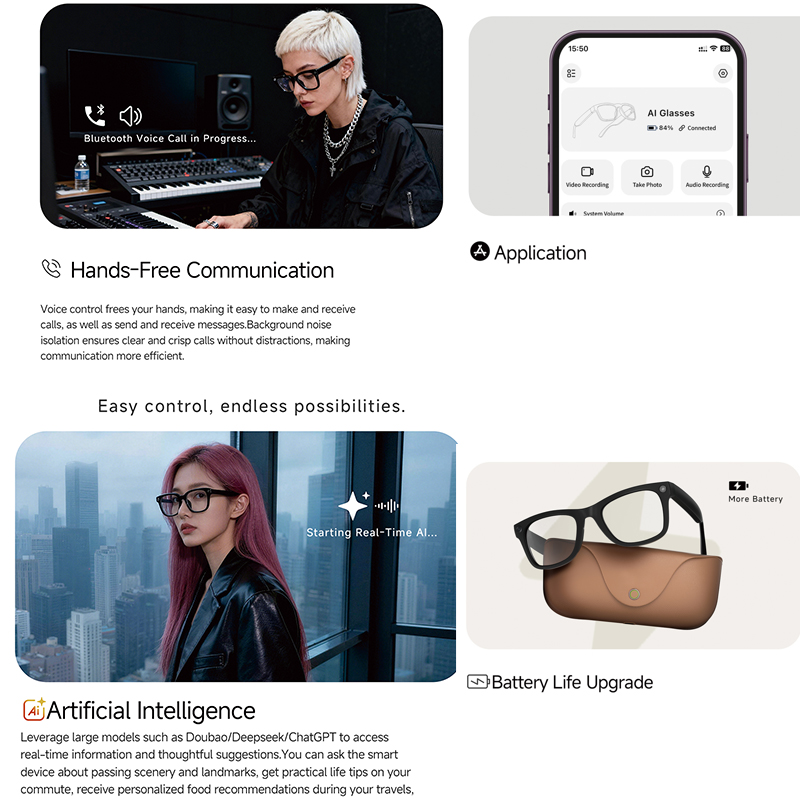 2026 AI smart Glasses HD 800W  - Audio Music For Video ulasan dan harga