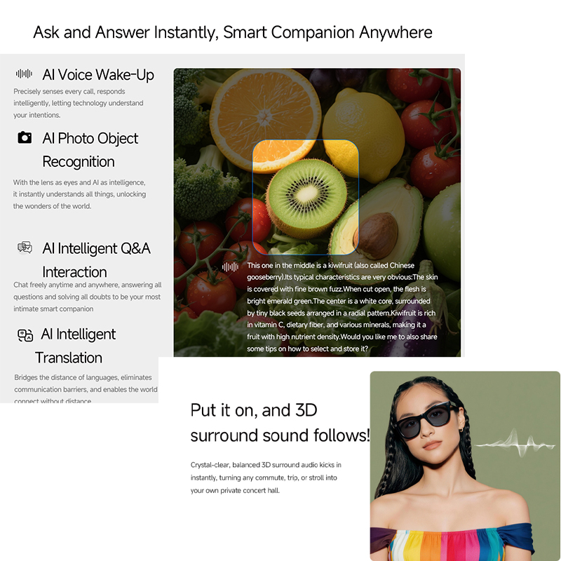 2026 AI smart Glasses HD 800W  - Audio Music For Video ulasan dan harga