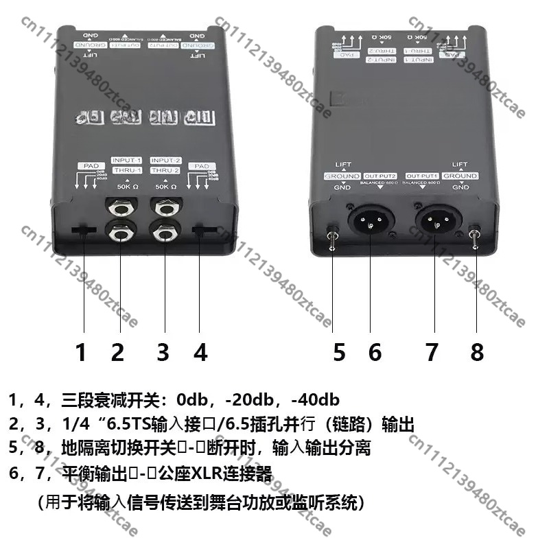Passive Instrument DI Unit 6.5 - Audio Music Remover ulasan dan harga