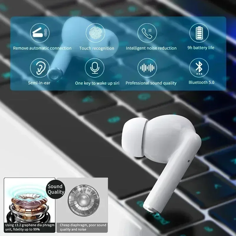 NEW headphones Wireless Headph - Contact Pickup Mic ulasan dan harga