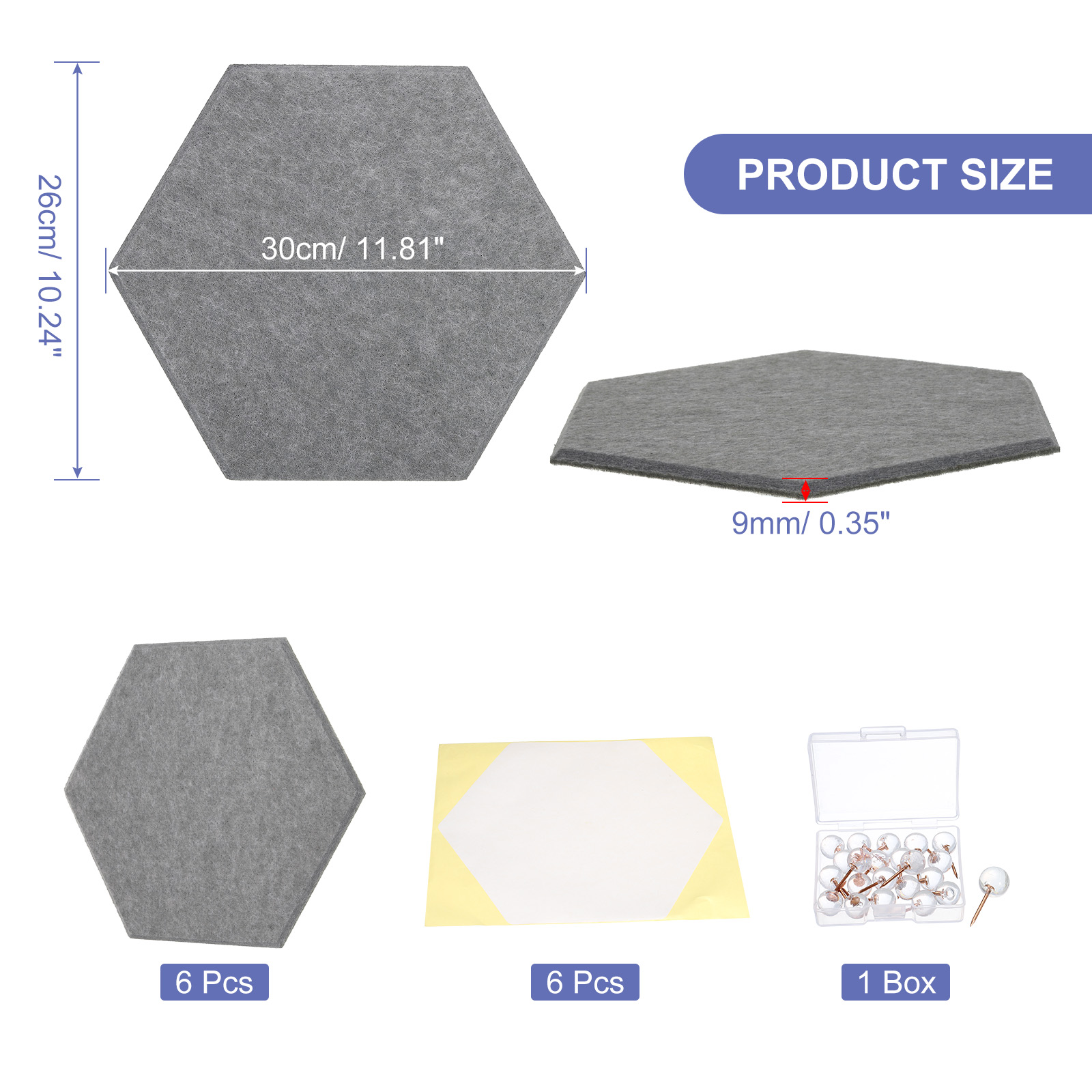 6Pc 30x26cm Felt Bulletin Boar - Studio Monitor Speaker ulasan dan harga