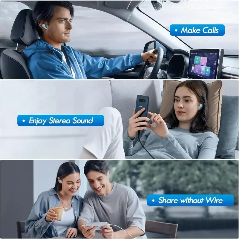 Wireless Bluetooth 5.3 Earphon - Contact Pickup Mic ulasan dan harga