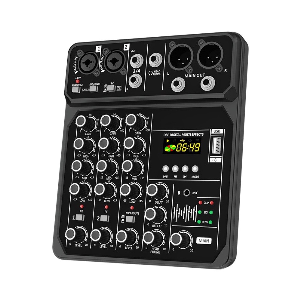 Portable 4-Channel Audio Mixer - Audio Music Production ulasan dan harga