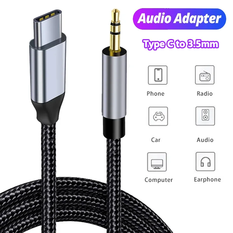 AUX Audio Cable USB C to 3.5mm - Contact Pickup Mic ulasan dan harga