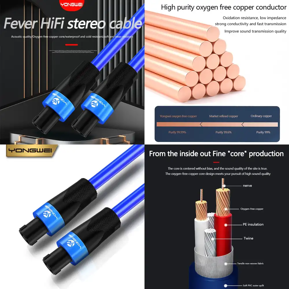 YONGWEI Pure Copper 4-Pin XLR  - Studio Monitor Speaker ulasan dan harga