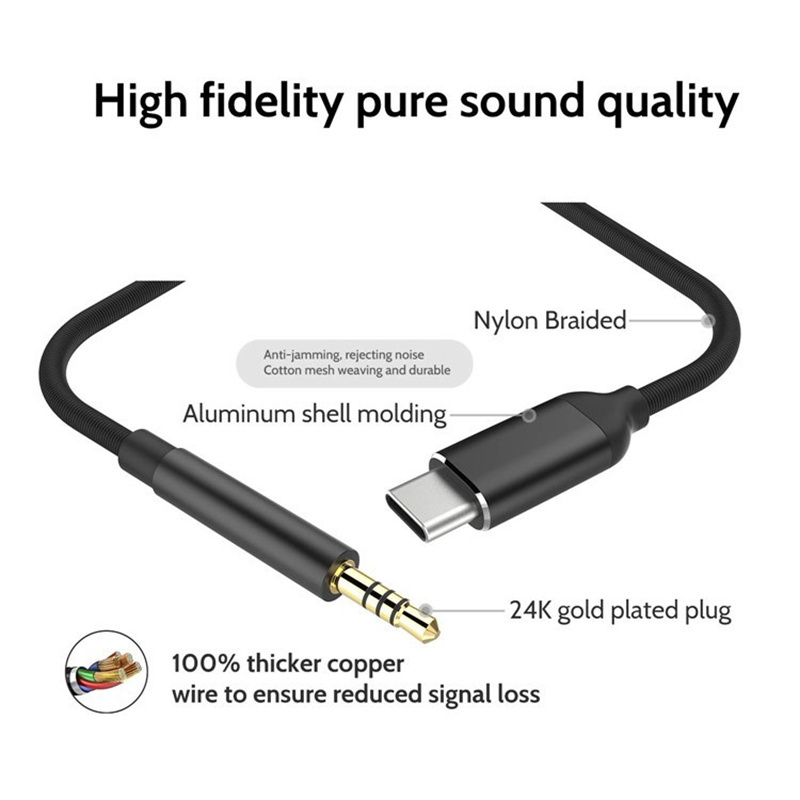 Usb Type C To 3.5mm Aux Audio  - Contact Pickup Mic ulasan dan harga