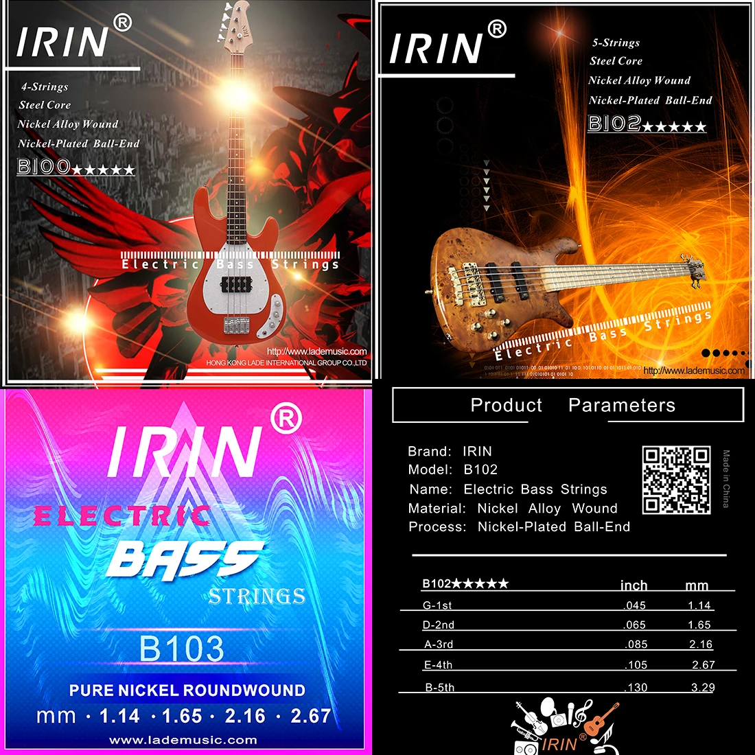 IRIN Electric Bass Strings Pro - Bass Guitar Strings ulasan dan harga