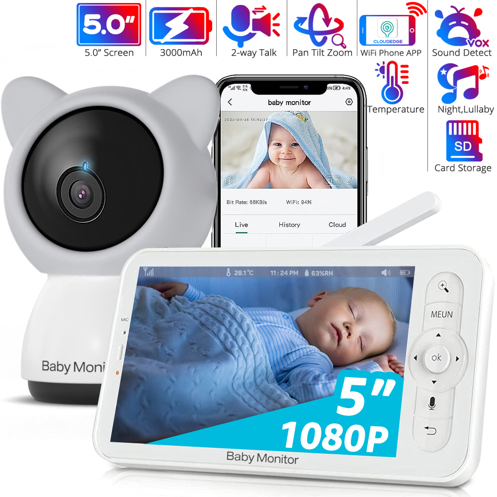 HD WiFi Baby Monitor with APP, - Audio Hd Music ulasan dan harga
